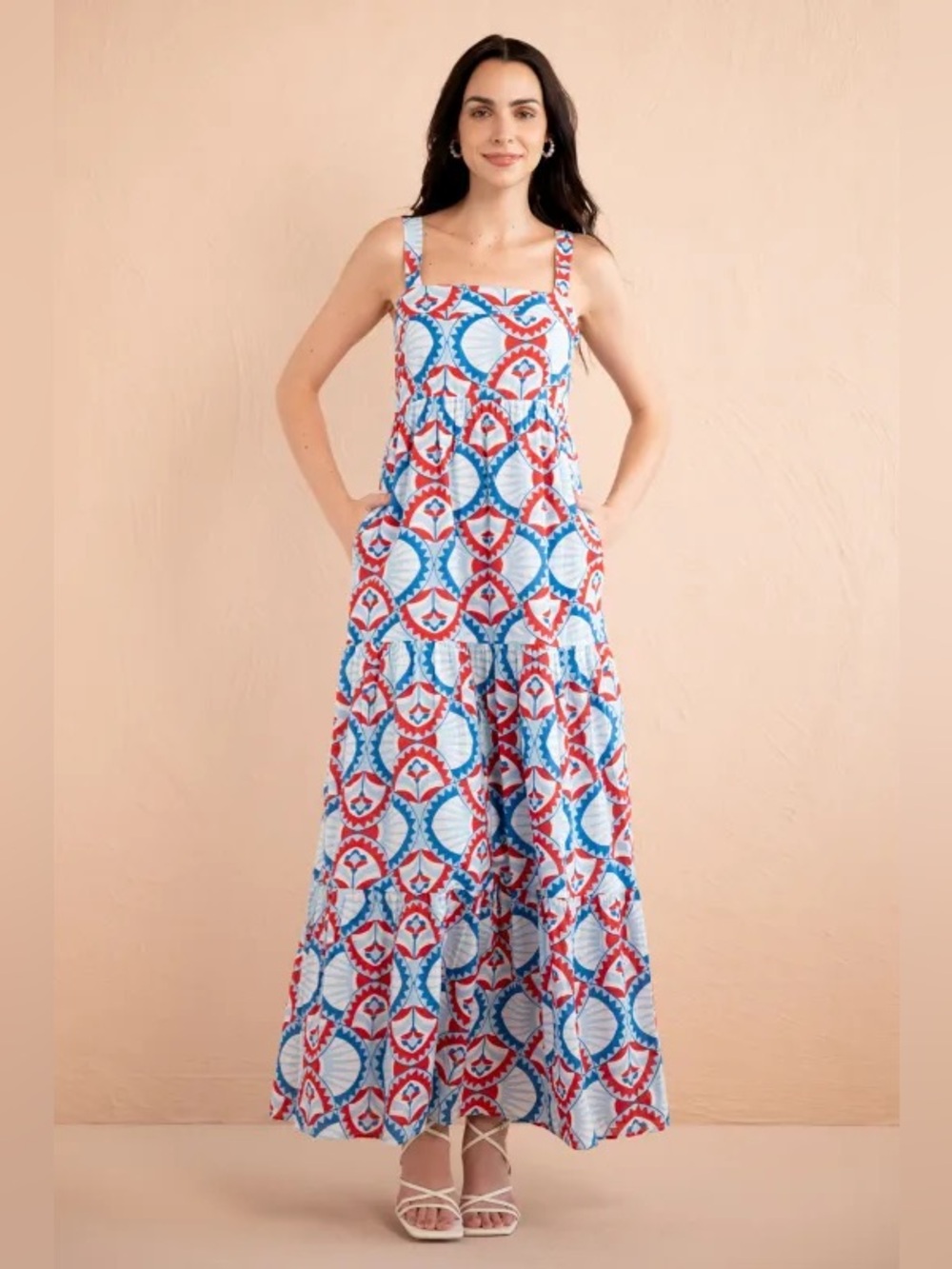 NWT Banjanan Daniella Dress in Paros Tile Nautical